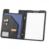2 Pen Drive Folder Clipboard A4 Folder for Standard Letter Size A4 Writing Pad Refillable, Leather Padfolio with Inside Pocket
