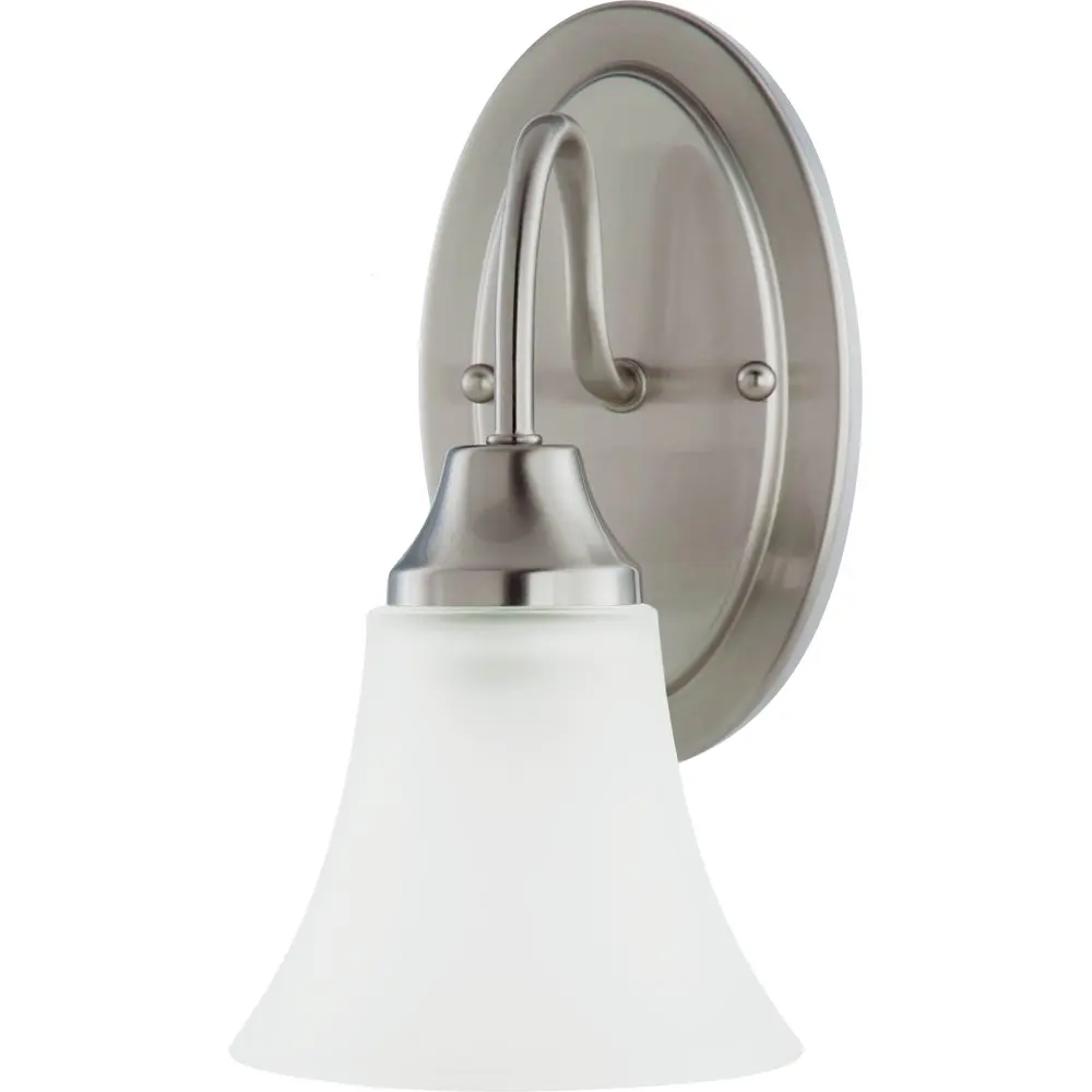 Sea Gull Lighting 41806-962 Bathroom Sconce with Satin Etched Glass Shades, Brushed Nickel Finish