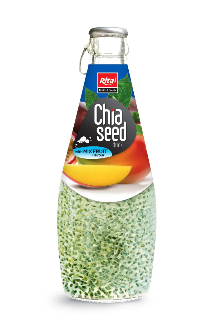 1l Glass Bottle Vietnam Chia Seed Drink With Lychee Juice Buy Seed