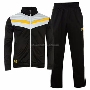 black and yellow jogging suit