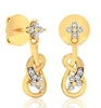 Unique Designer CZ Diamond Earring 2.16 Grams 925 Solid Sterling Silver For Women