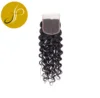 Pearlcoin Hot Selling Medium Length 100% Human Hair Natural Color Water Wave Lace Closure Hair Wholesale
