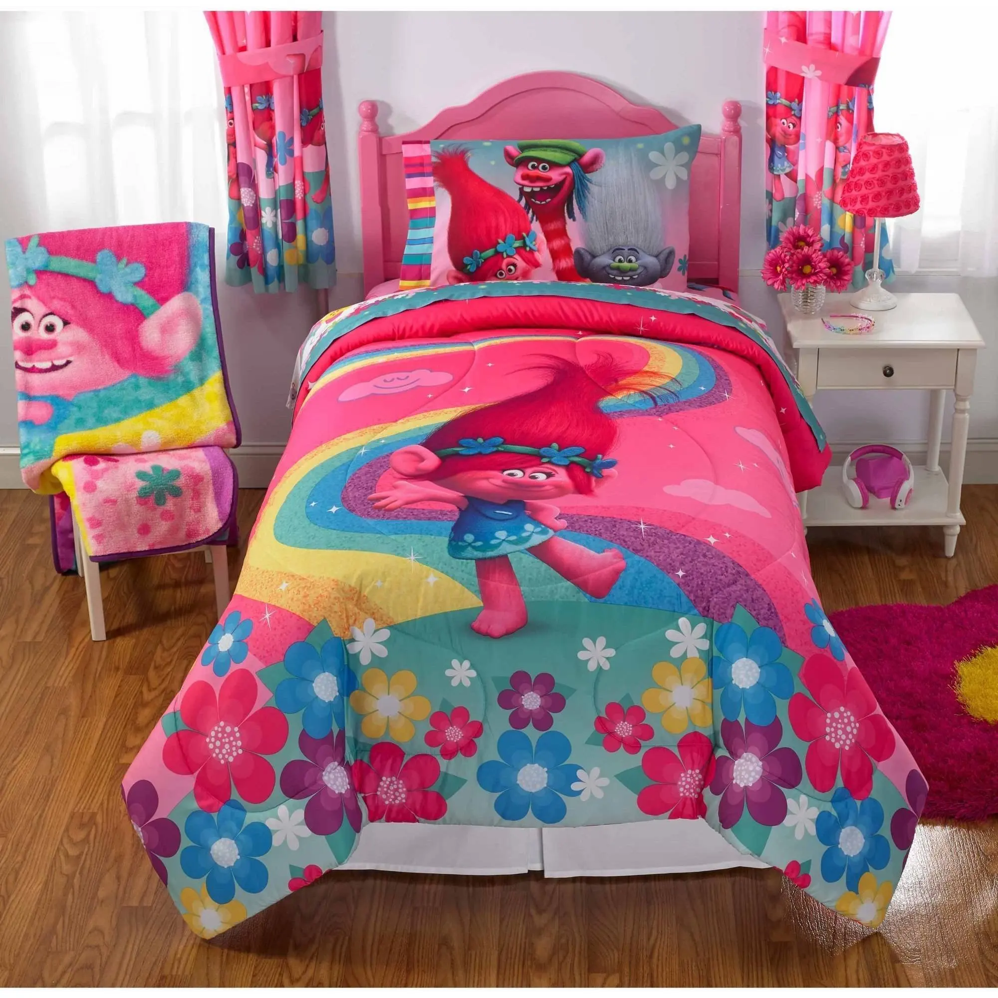 Buy 7 Piece Girls Teen Rainbow Leopard Themed Comforter Queen Set