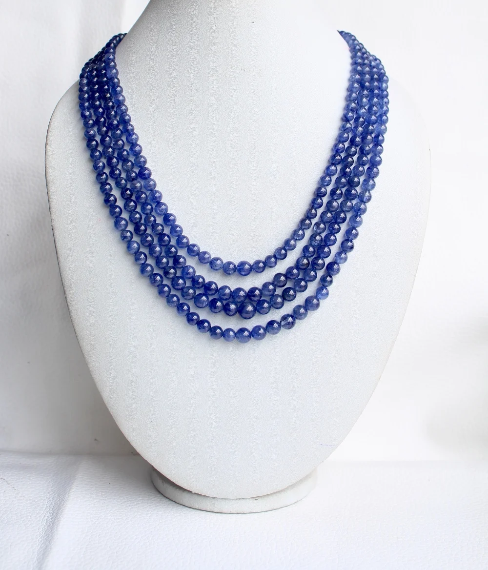 Juliet Glass bead Necklace - Sapphire main image 0