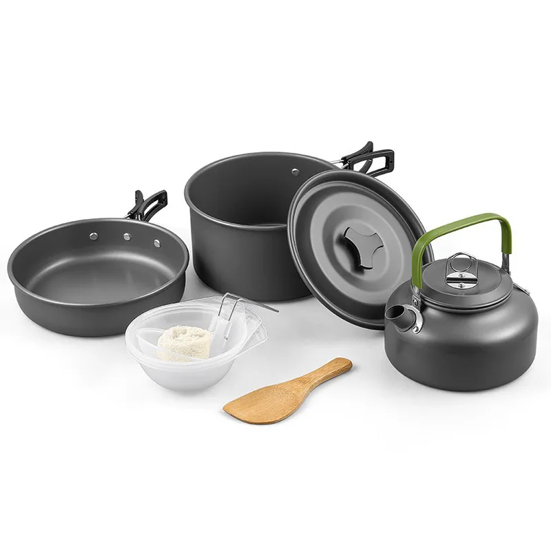 

Premium Quality Aluminium cooking pot Outdoor Hiking camping cookware set, Customized