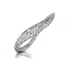 Fine Jewelry 18 Kt Solid White Gold Cubic Zirconia Women'S Vintage Wrist Bracelet Bangle 30 Grams