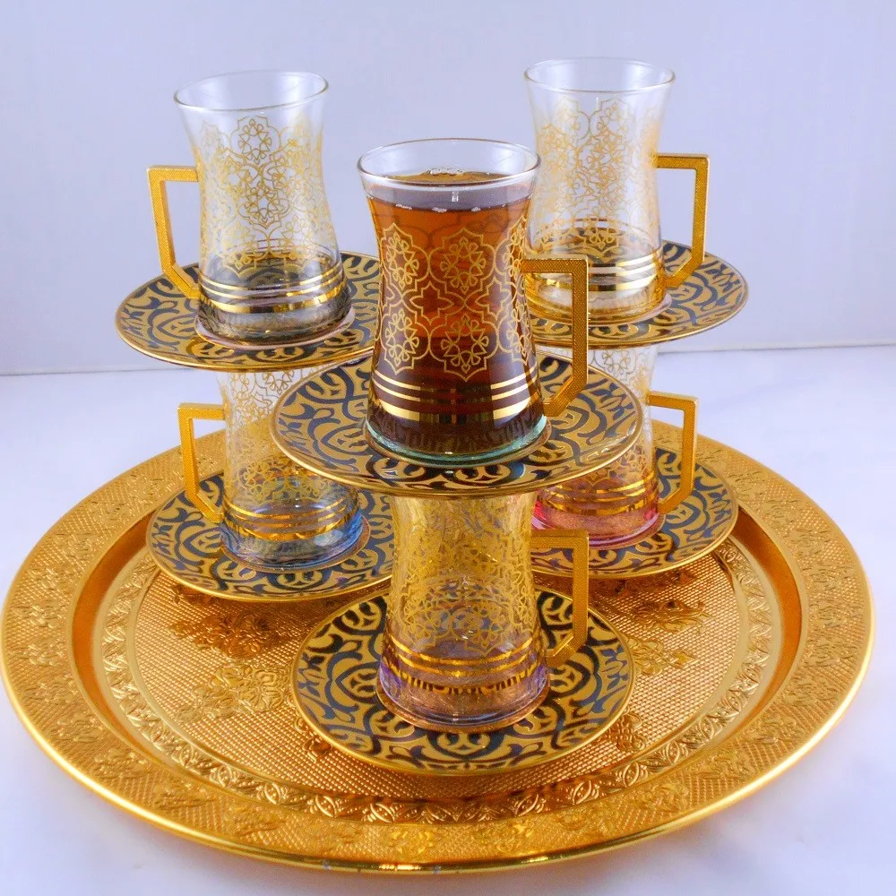 2019 Collection Latest Arabic Tea Set With New Design Holder Buy