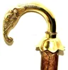 Vintage Walking Stick Antique Look Full Brass Elephant Face Handle Cane CHWKS36012