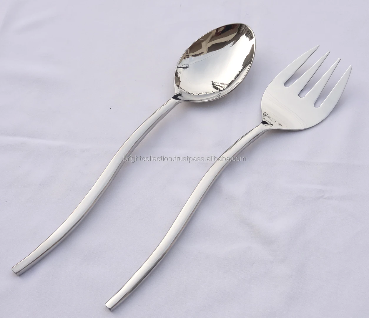 Stainless Steel Antique Hand Hammered Salad Serving Set Finger Food Serving Set Salad Bar