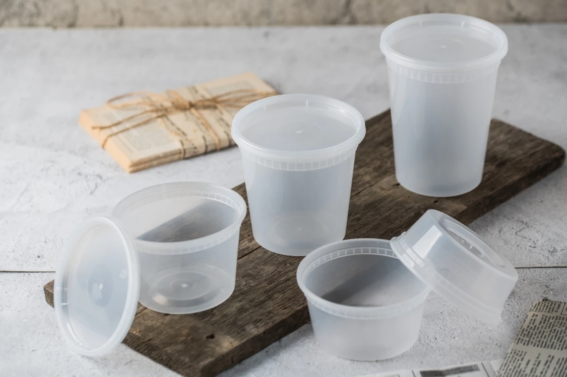 Based disposable take away 250ml 8oz pp food plastic cup container