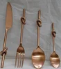 Copper Plated Stainless Steel Knot Design Cutlery