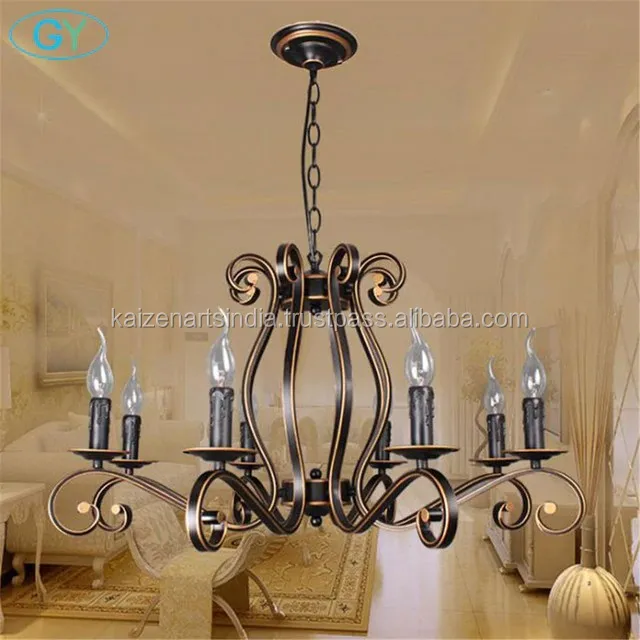 Wrought Iron Chandelier / Hanging Chandelier Light / Moroccan