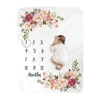 Custom Packaging Cotton Milestone Baby Blanket
