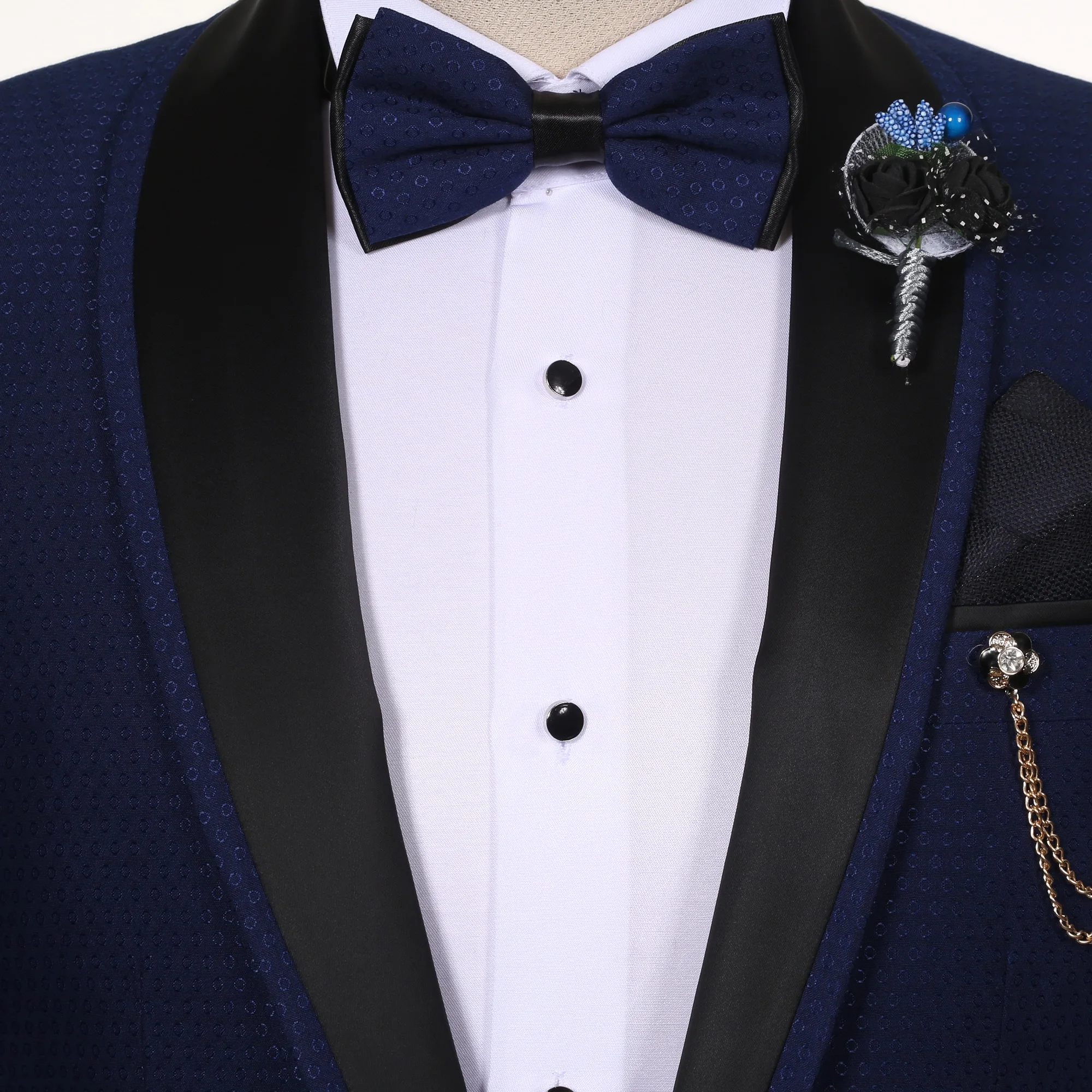 
High quality tuxedo formal black two botton suit for men 