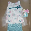 New Design Bangladesh Garments 100% Export Quality Shipment Cancel Cotton Material Original Branded Baby Girls Top Bottom Set