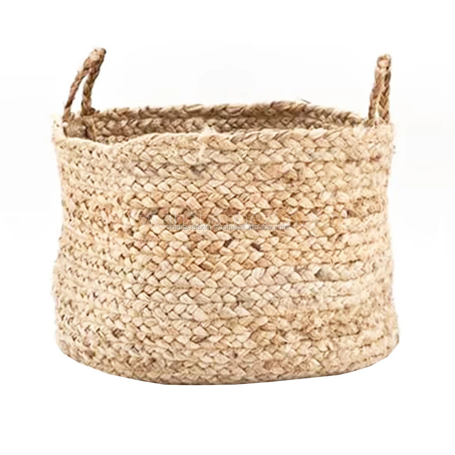 Customised Natural Rope Handle Handwoven Jute Baskets Buy Handmade