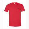 O Neck Collar 50% Polyester 50% Cotton T Shirt Red Plain for Men