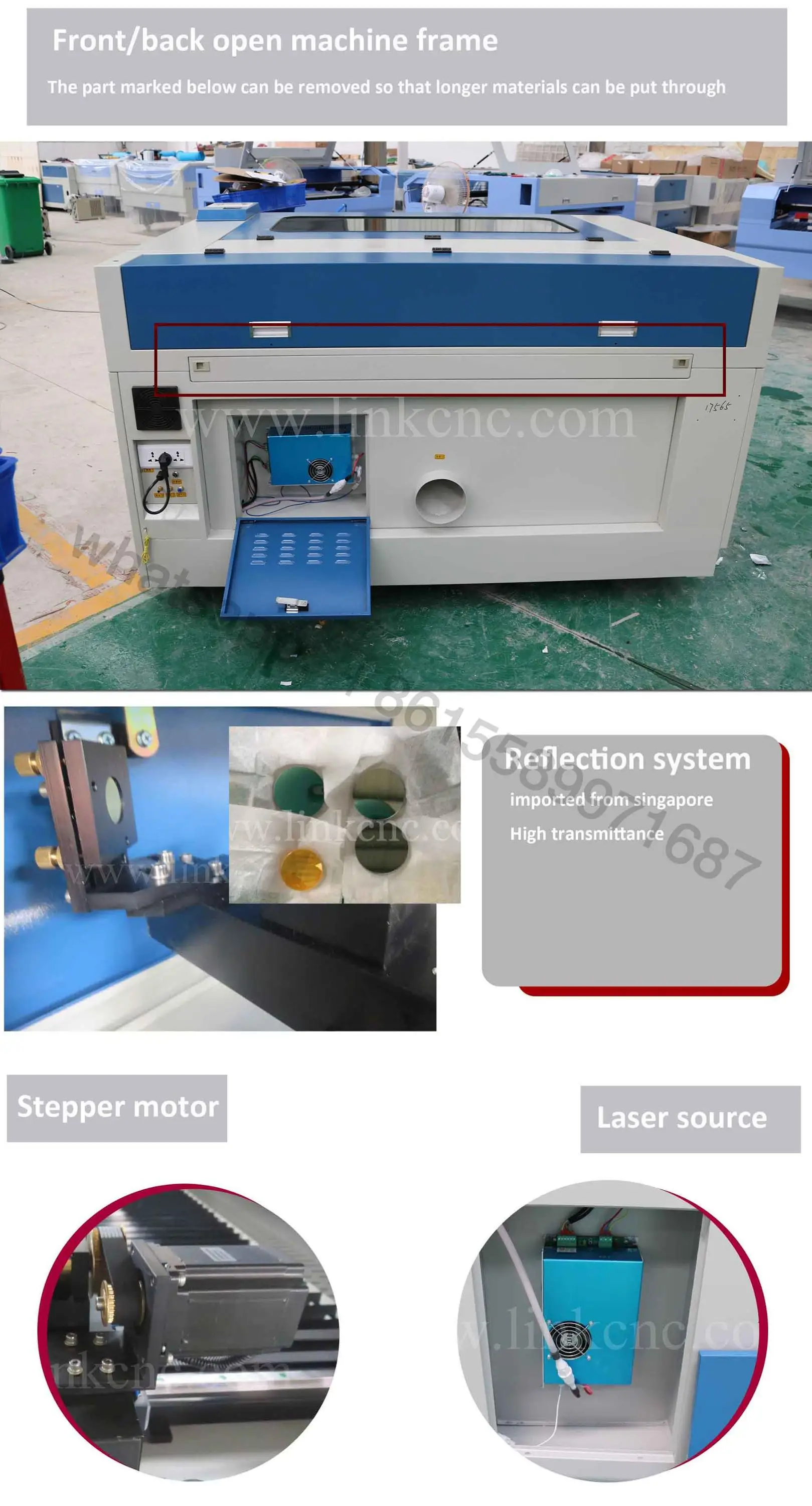 New model! Stronger machine frame laser cutting machine LXJ1390 with higher precision