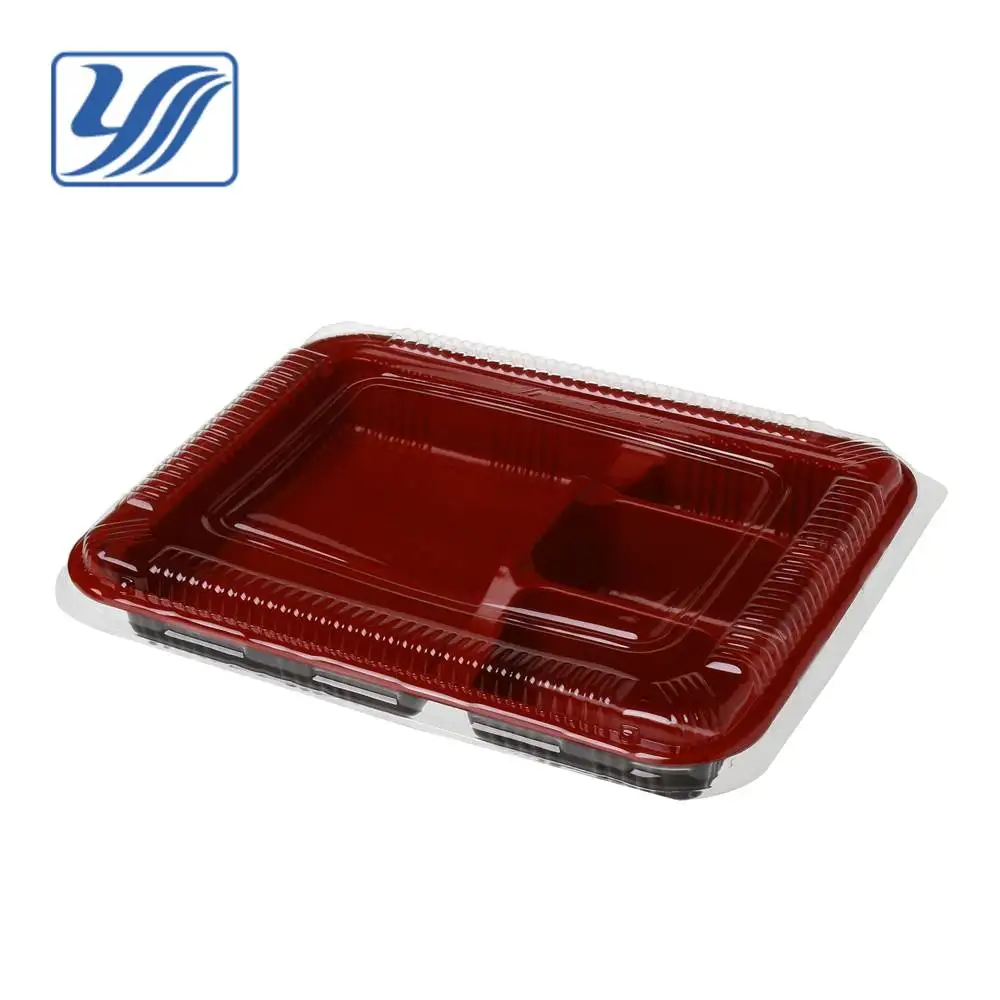
Tray food packaging lunch plastic compartment box 