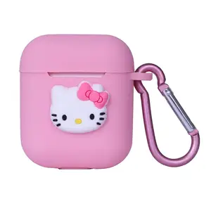Cute Cartoon Character Silicone Case AirPods Carabiner