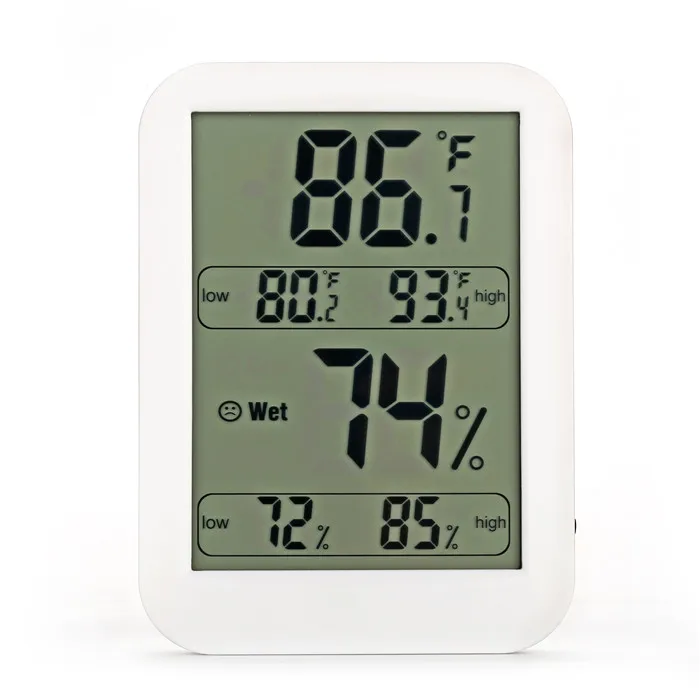 

Wholesale Easy to read Household indoor LCD MAX MIN garden thermometer digital temperature humidity meter climate grower plant, White