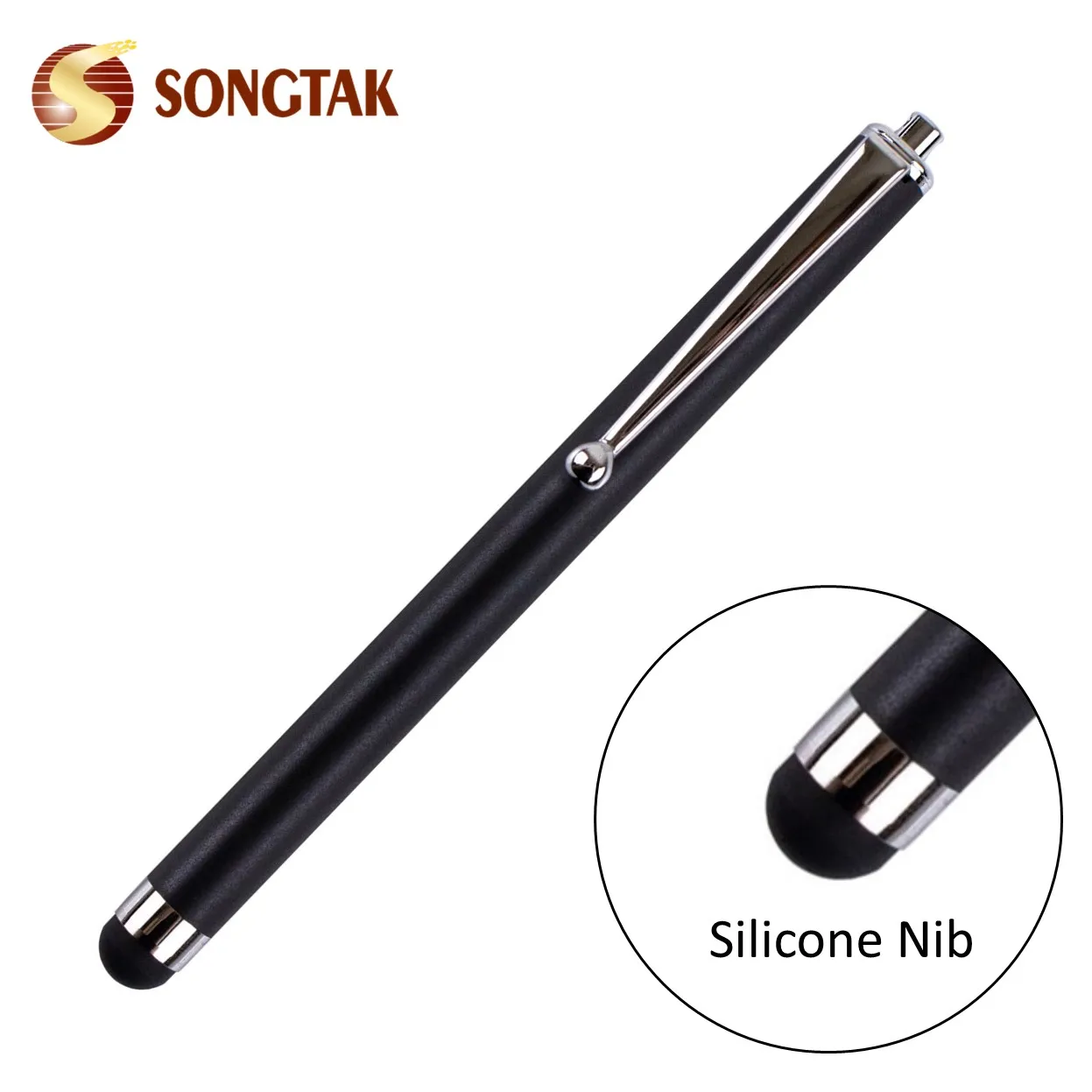 

Silicone stylus pen metal touch screen pen for mobile, White, black, blue, red