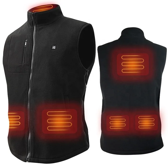 

Soft-Shell Fleece 7.4V USB Rechargeable Battery Heated Vest for Men