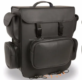 Saddlebags Leather Motorcycle Hard Brown Used