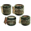Green shade four design votive lantern