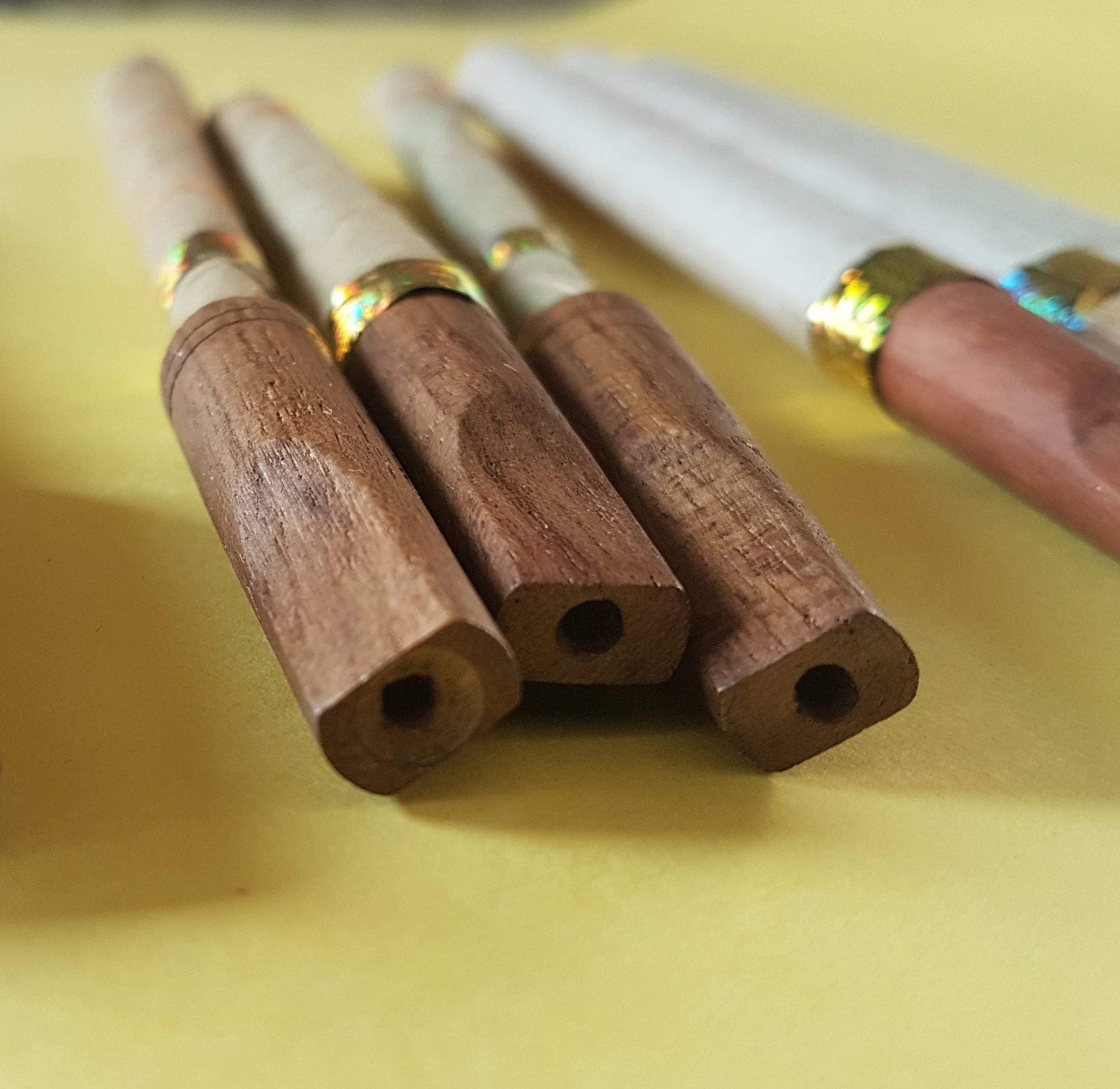 
11x38mm Round End Wooden Cigar Tips for Pre Roll Rolled Natural leaf wooden tip, wooden tipped blunts bamboo sticks 