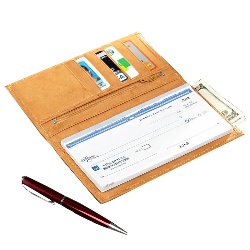 Purple Leather Checkbook Cover With Pen Holder And Cardholder Buy Pu Leather Checkbook Cover