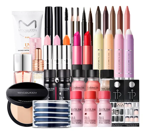 

Korea Brand Cosmetic Waterproof Full Makeup Set Collection for Lip Eye Face Nail Beauty Accessories Whosale, Available