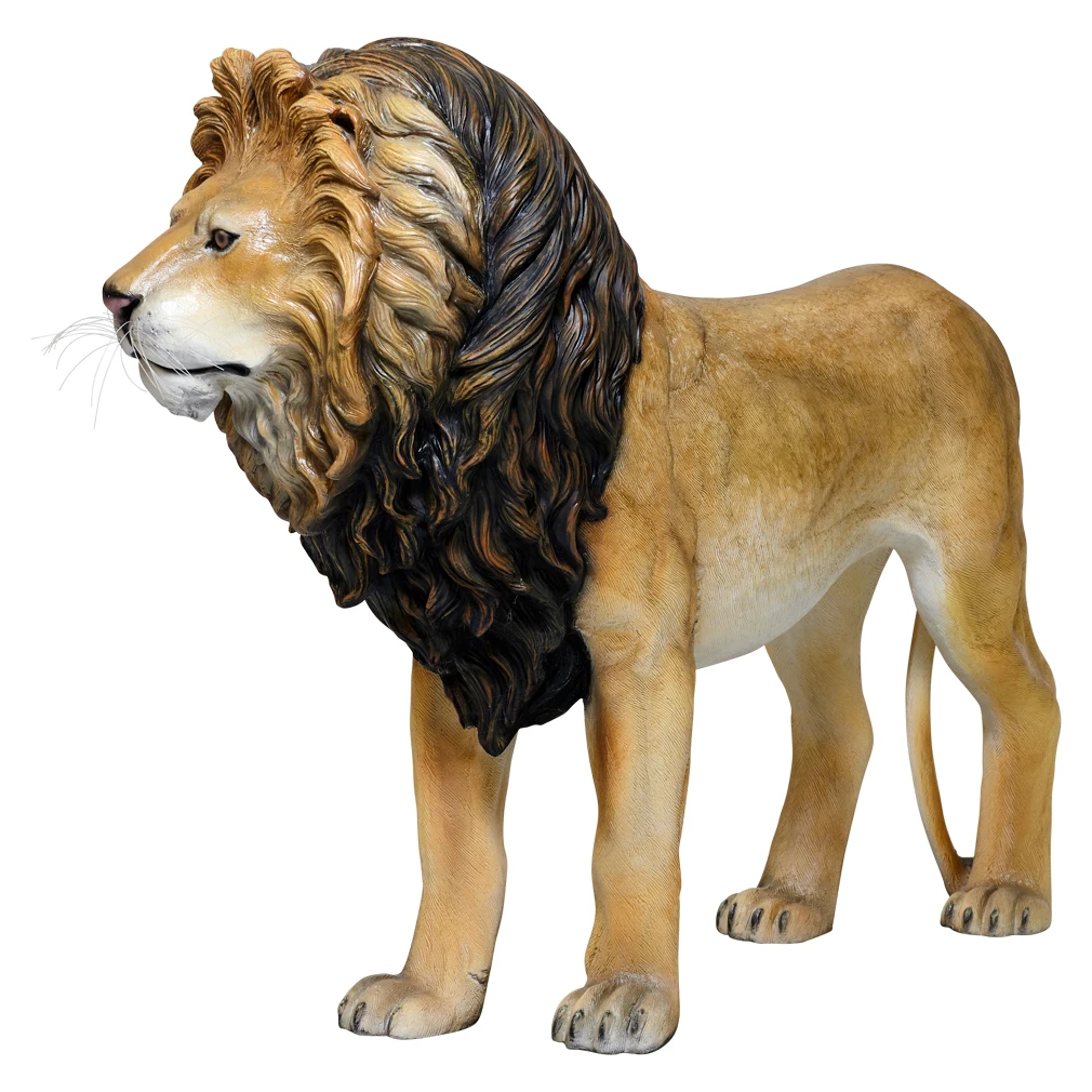 resin lion garden statues