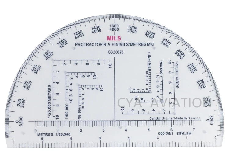 standard issue military 6 ra mils protractor jamo nero militaria surplus equipment collectable military surplus field gear