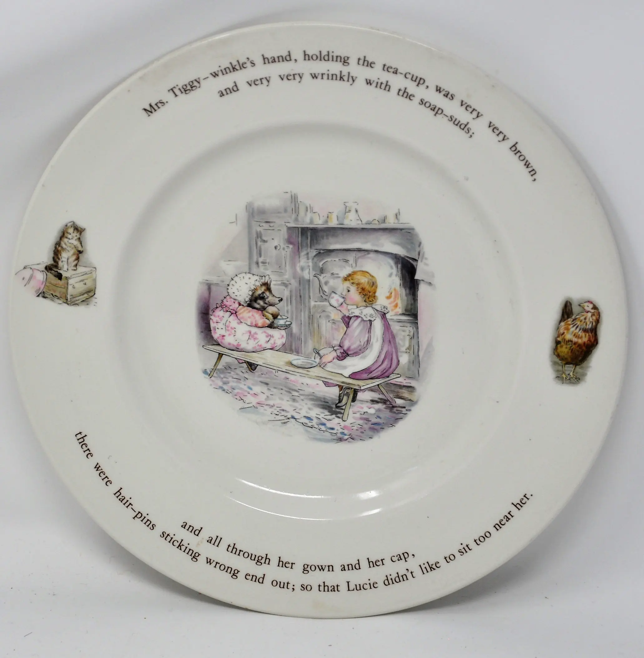 Wedgwood Mrs Tiggy-Winkle Vintage Birthday Plate 1982 by Beatrix Potter/Mrs.Tiggy-winkle 