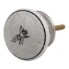 Handmade Black White and Grey Flying Man Cabinet Knob Kitchen Door Knob and Pull