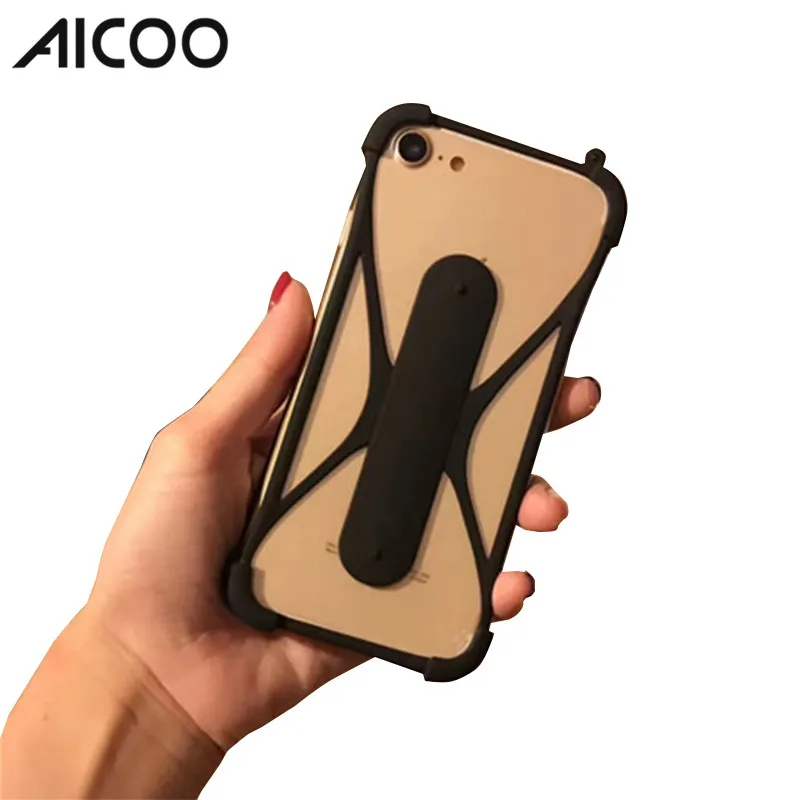 Aicoo Universal Flexible Soft Silicone Kickstand Stretch Elastic