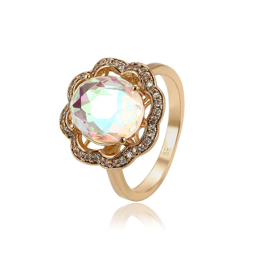 

13147 Xuping jewelry gold jewelry 18k 10mm white diamond ring