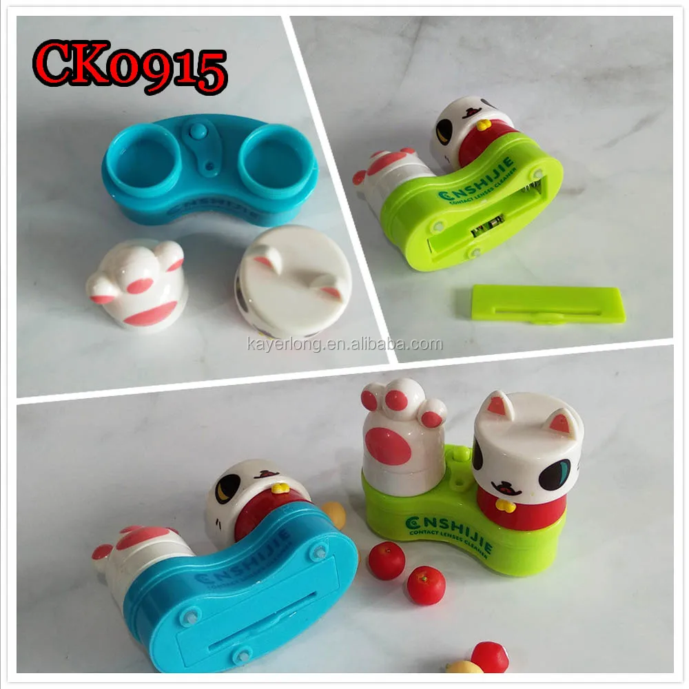 
contact lens case cute cat and paw lens cleaner machine CK0915 
