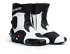 Black & White Professional Motorcycle Off road Racing Sport Leather Medium Boot Shoes Motorbike Sport Leather Motorbike Boots