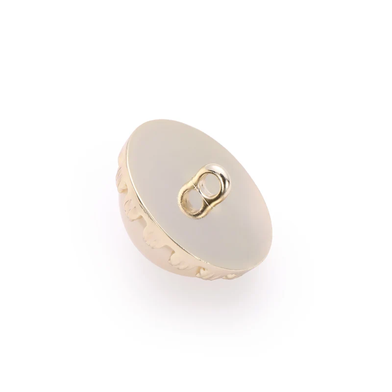Fancy half round pearl shank button for coat