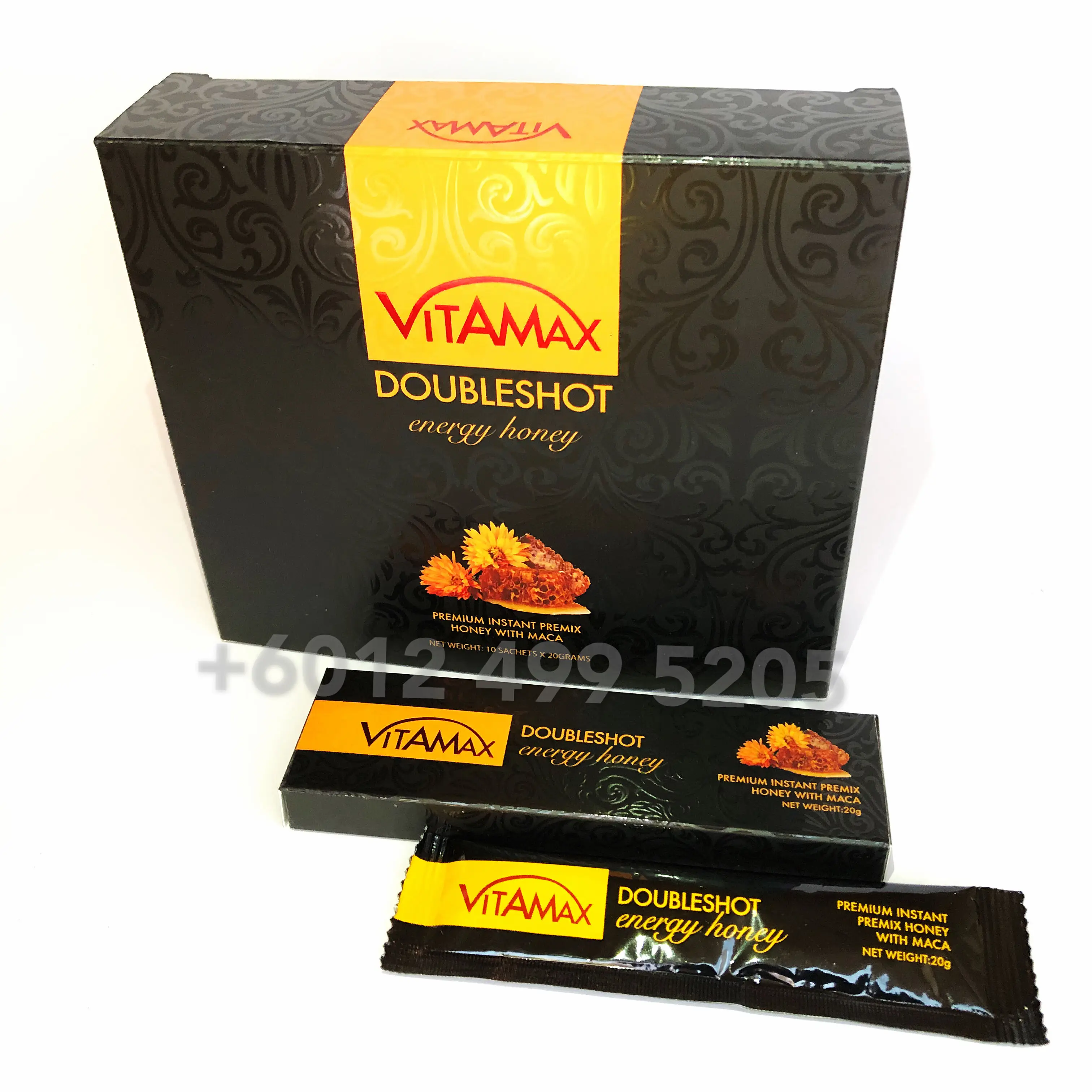 
MALAYSIA VITAMAX DOUBLESHOT ENERGY HONEY FOR HIM 10S X 20G 