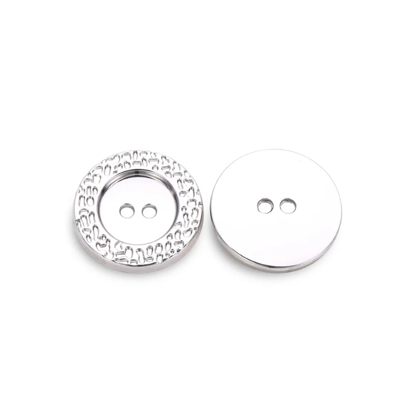 Wholesale Fancy metal sewing shirt button metal 2 hole button for clothes