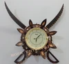 Home Decor Shield Wooden Mounted wall clock / Vintage Wooden Clock