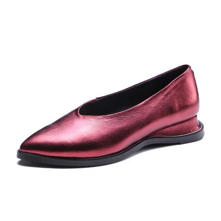 soft leather flat shoes