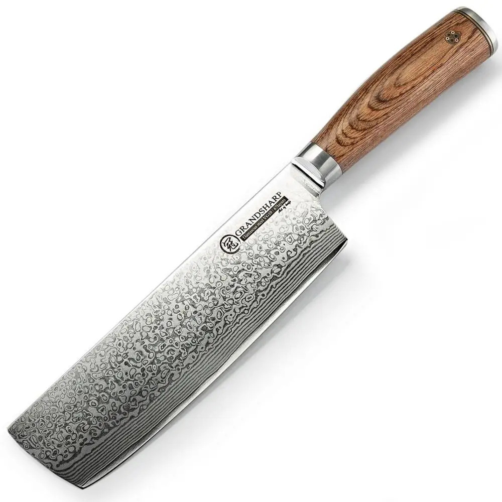 

Damascus Kitchen Knife vg10 Damascus Steel Japanese Kitchen Knives Vegetables Slicing Cooking Tools Chef Nakiri Cleaver BBQ Tool