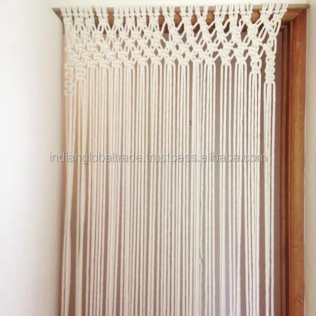 Cotton Macrame Rope Door Curtains From Isar International Llp