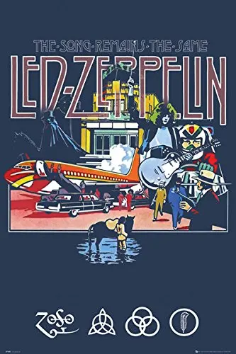 buy led zeppelin music poster print the song remains the same