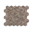 Browns Fashion Kitchen Backsplash Half Hexagon Unique Glass Mosaic Tile