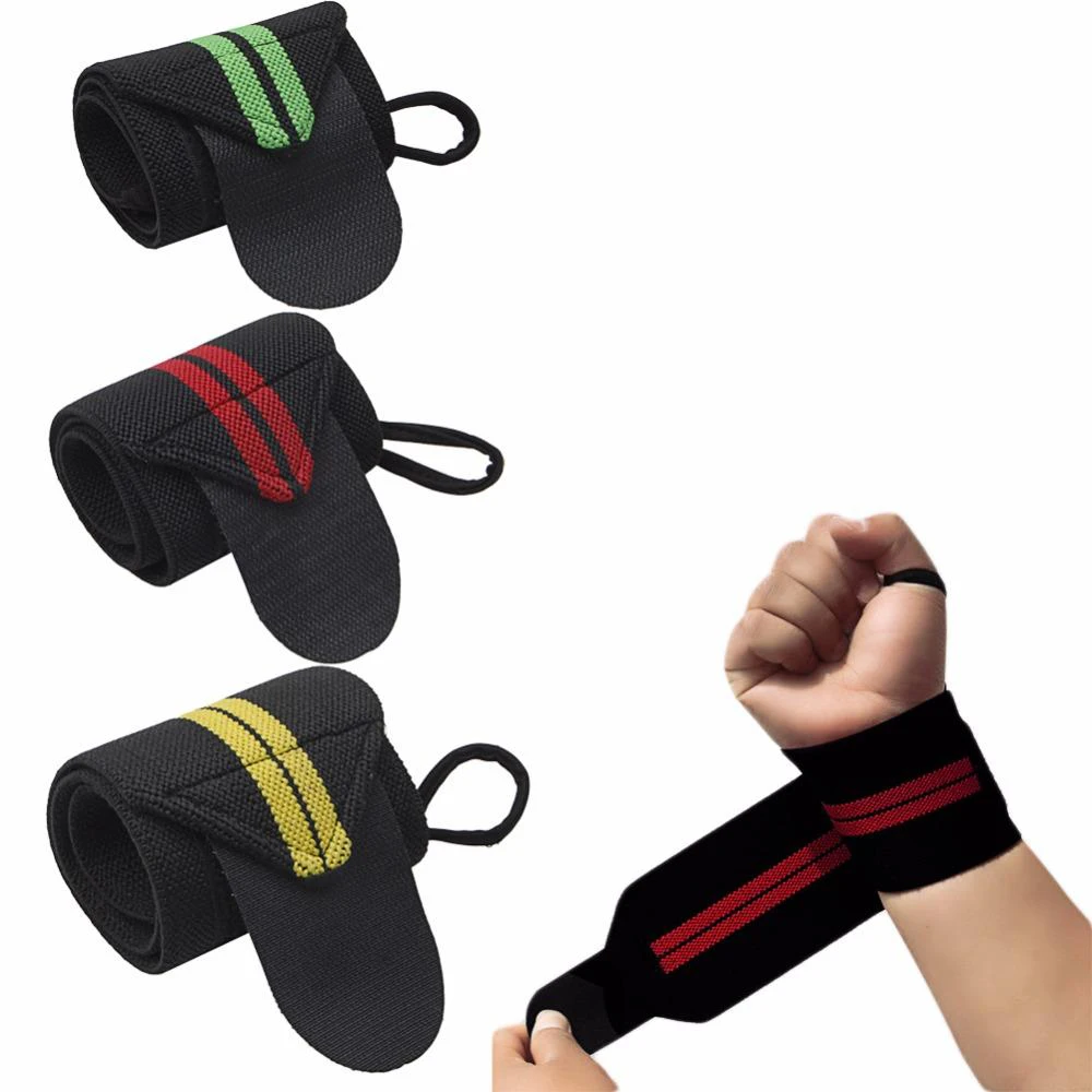 Fitness Wrist Gloves Weight Lifting Wraps For Bodybuilding / Power